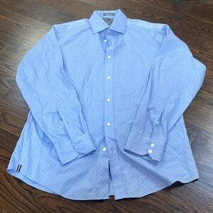 Men's black and brown button down size 16 1/2–35 100% Egyptian cotton